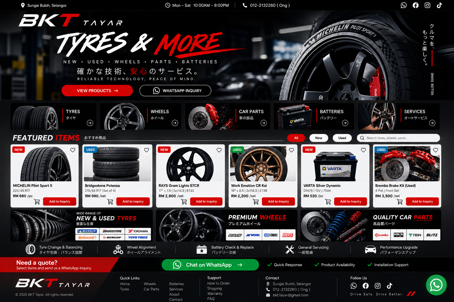 BKT Tayar homepage